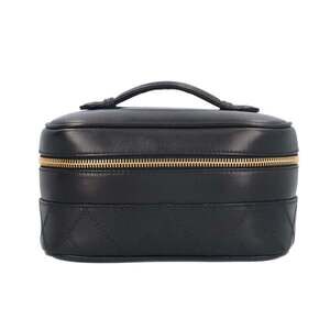 CHANEL Black Leather Vanity Bag